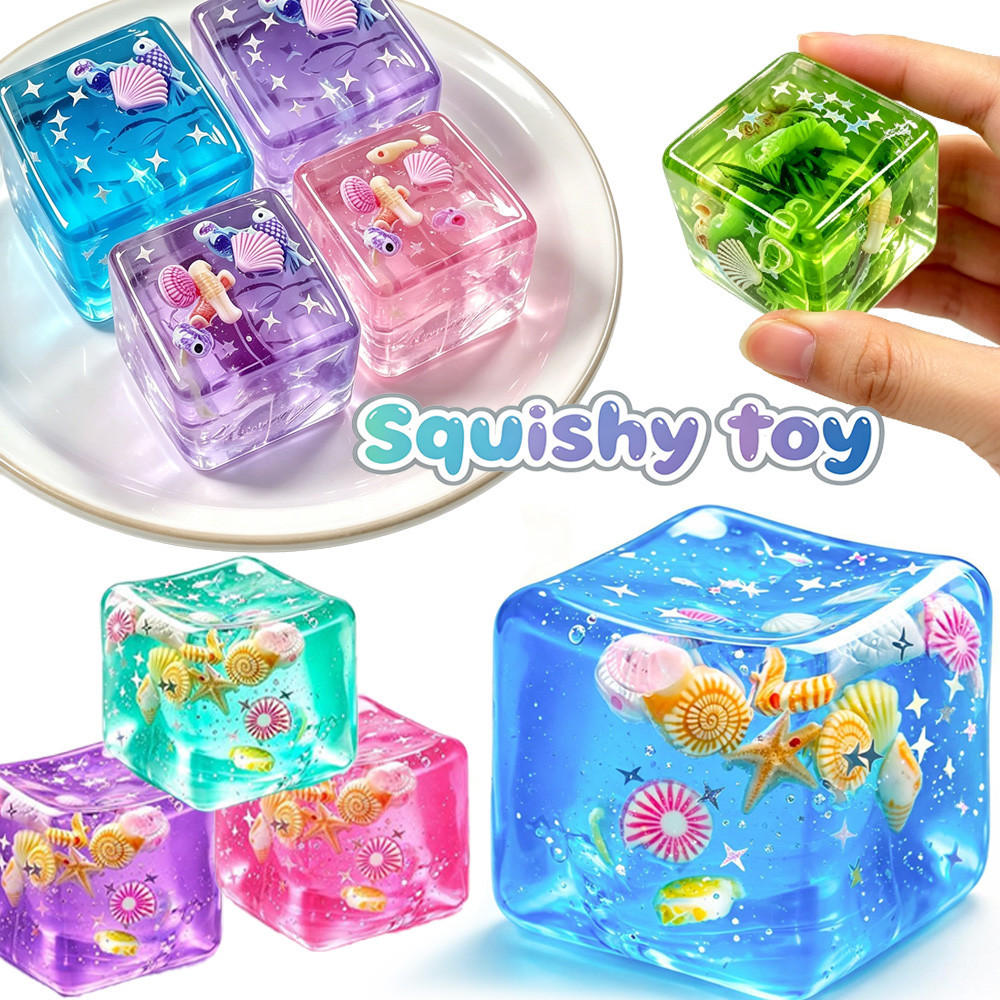 Blocos De Oceano Mole Bolas De Estresse Cubo Brinquedos Sensoriais Ansiedade Alívio Brinquedo Fidget