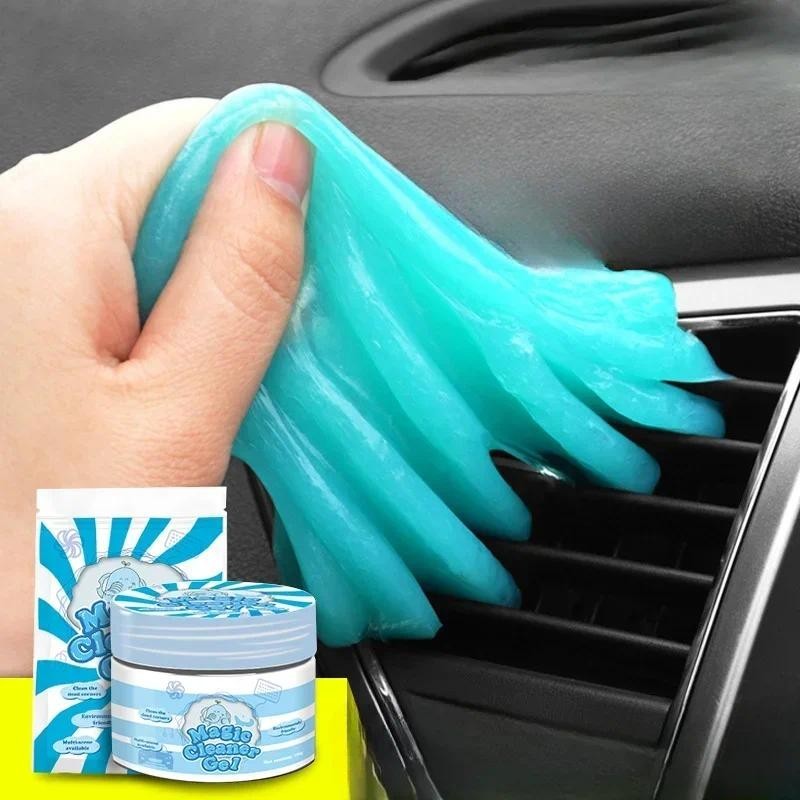 1/2 Pçs Gel De Limpeza Do Carro Reutilizável Teclado Limpador Automóvel Ventilação Ar Remoção Poeira Multiuso Sujeira Lo