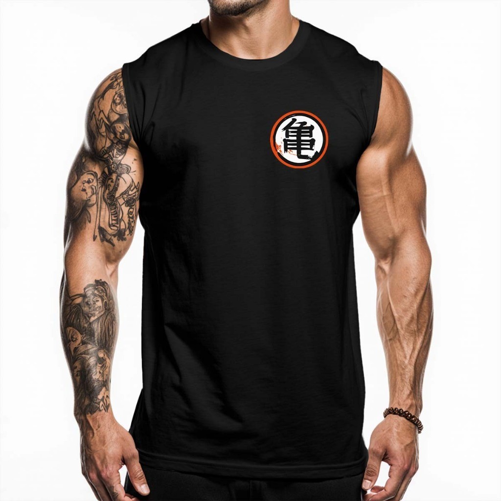 Camiseta Regata Oversized Dragon Bal Camisa Machao Treino Academia Estampado Goku Anime Desenho