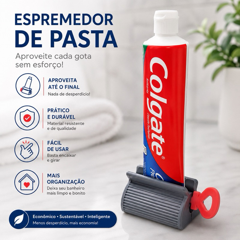Espremedor Pasta Dente Suporte Dispenser Tubo Creme Dental Pomada