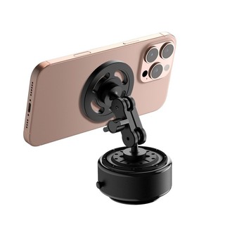 Suporte para carro com disco de sucção eletromagnética de liga giratória de 360 graus com instalação flexível, adequado 