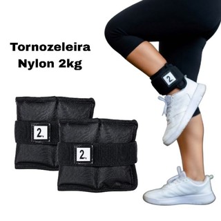 Tornozeleira 2kg Nylon Caneleira fisioterapia  Academia Treino Pro