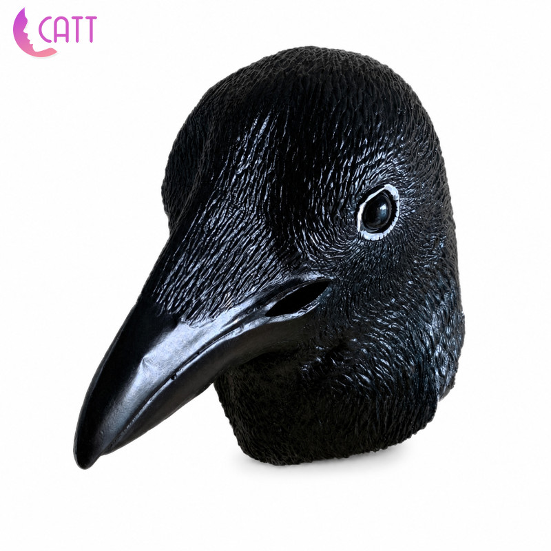 [Dadada2] Cabeça De Animal De Látex Para Festa À Fantasia E Máscara De Corvo Estilo Pombo