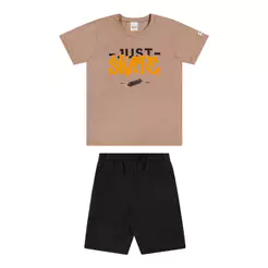 Conjunto Curto Infantil Menino Urban Elian Marrom