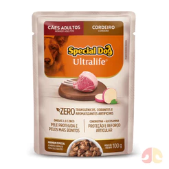 Kit com 12 Sachê Special Dog Cães Adultos 12x100g Sabor Cordeiro