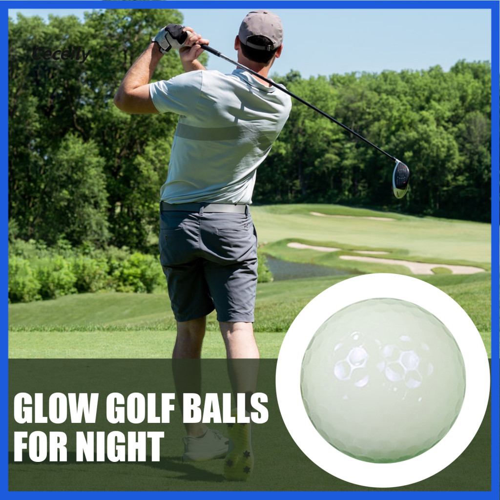 Glow the Dark Golf Balls Rubber Ball Glow-in-the-dark for Night Practice – Long-lasting Fluorescent Standard Perfect f
