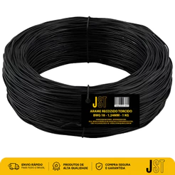 Arame Recozido Torcido BWG18 1,24mm 1kg JST para Amarrar Ferragem 104m