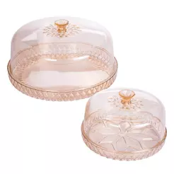 Kit Mesa Posta 1 Boleira 1 Queijeira Glamour Citrino Plasútil