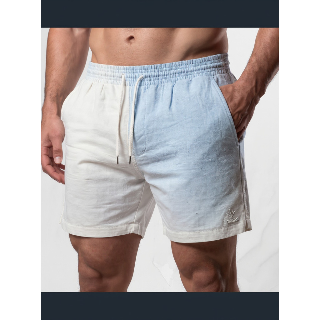 Kit 2 Bermudas Masculinas Linho Elastano Praiana Confortável Verão — Mimoê