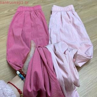 Framboesa rosa gelo seda Yamamoto calças femininas verão fino cintura alta Drape textura sentimento plissado pequeno em 