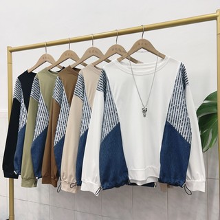 Olhos grandes [roupas femininas japonesas coreanas de tamanho único] camiseta de manga comprida-5 cores outono solto Cas
