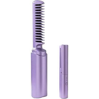 Escova de cerâmica para pentear o cabelo, escova alisadora com 3 níveis para evitar o frizz, escova alisadora de cabelo 