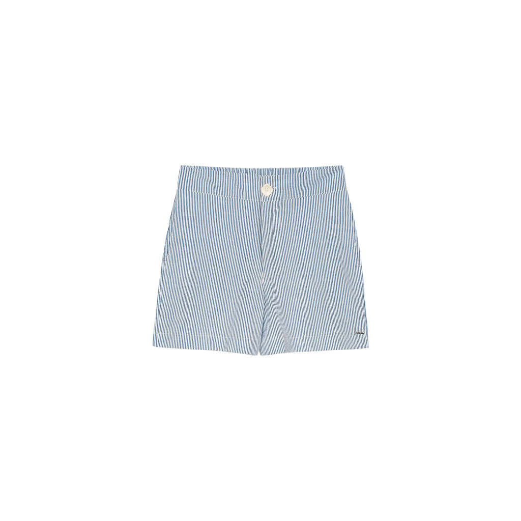 Short Feminino Tricoline Fio Tinto Marialícia Azul · foto 2