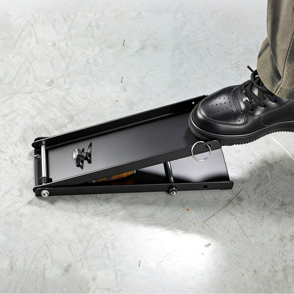 Triturador de latas preto fosco Esmagador de pedal de ferro resistente para reciclagem Fácil de instalar em cozinhas