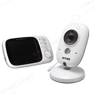 Babá Eletrônica Monitor de Bebê Tela 3.2" LCD Visão Noturna Áudio Bidirecional VOX Canções de Ninar Temperatura 2.4GHz 2
