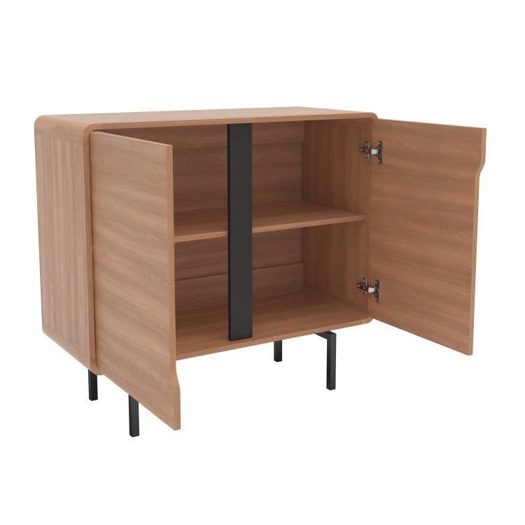 Buffet para Sala de Jantar 2 Portas Otto Espresso Móveis Marrom/Freijó/Preto 91.5 · foto 2