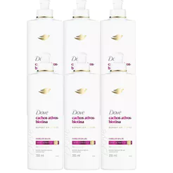 Kit 6 Cremes De Pentear Cachos Ativos + Biotina Dove 355ml