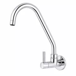 Torneira Para Cozinha 1/4 V De Parede Metal Cromada 1167 C61