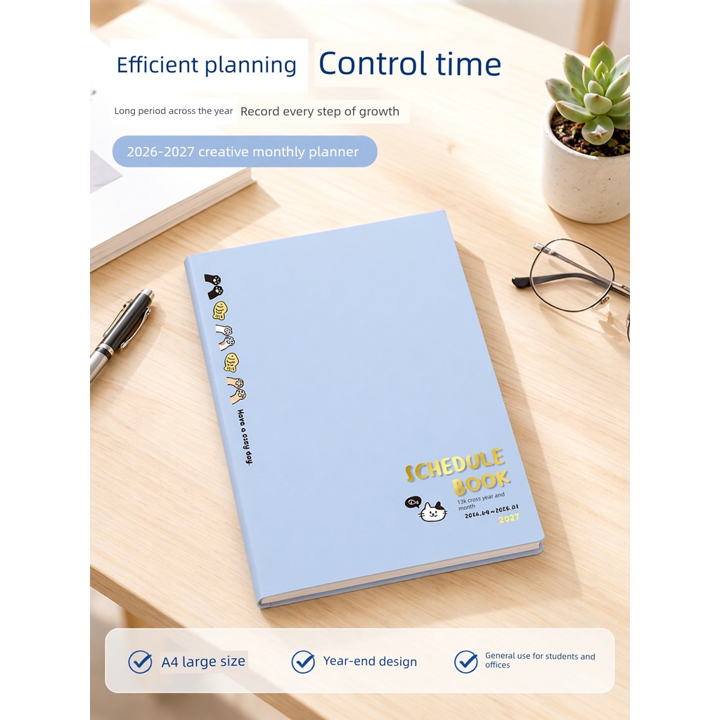 agenda personalizada planner 2027 O novo SEASON Taiwan Four Seasons 2026 de setembro a 2027 A4 Véspera de Ano Novo Lunar