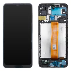 Tela Frontal Display LCD Touch Compatível com Samsung Galaxy A12 A125 Com Aro