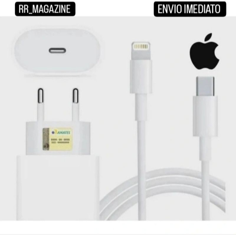 Carregador iPhone Original Completo Turbo 20w iphone 11 12 12 13 14 Promax X  Xr Xs