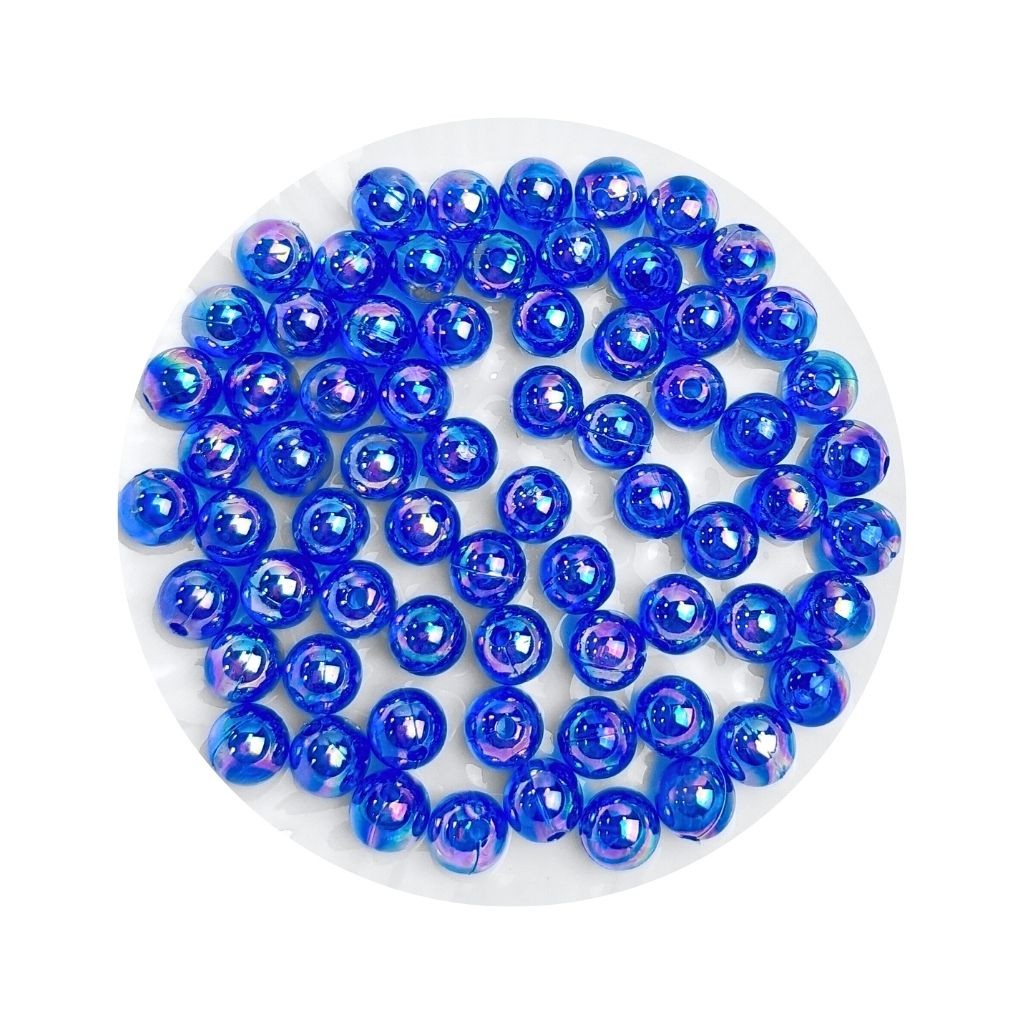 Bola Lisa 8mm CLR Irisada Transparente 500g