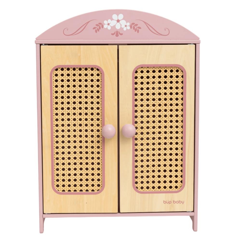 Brinquedo De Madeira Guarda-Roupa De Boneca Com Palha Büp Baby