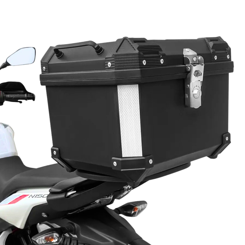 Baú traseiro para moto motocicleta superior 42 Litros universal Tigrinho com forração interna em Oferta na Shopee