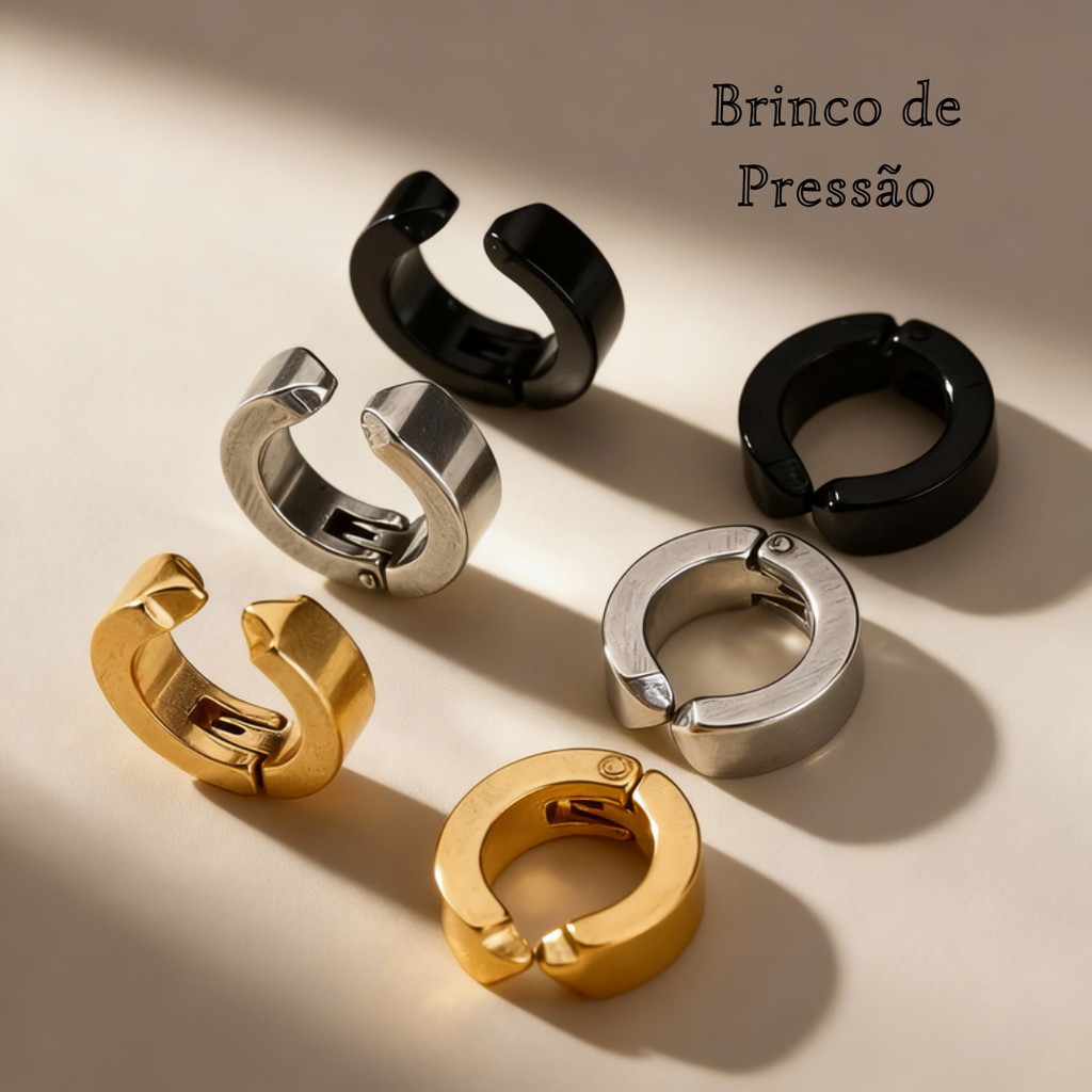 Brinco Argola Masculino Dourado: Onde Comprar | BuscaProdutos