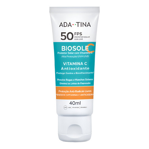Biosole C Fps 50 Ada Tina Protetor Solar Facial Antioxidante Clareadora Anti-idade.