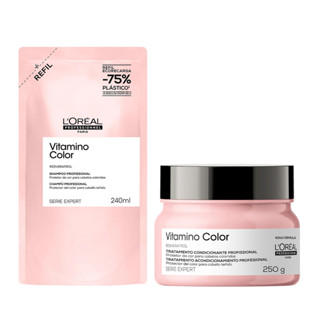 KIT VITAMINO COLOR REFIL SHAMPOO 240ML + MÁSCARA 250G LORÉAL PROFESSIONNEL em Oferta na Shopee