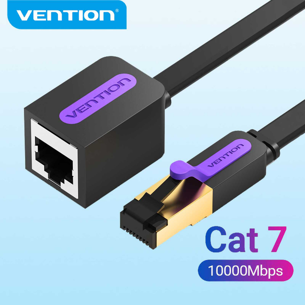 Vention Cabo De Extensão Ethernet RJ45 Cat 7 Extensor Rede Lan Adaptador De Macho Para Fêmea