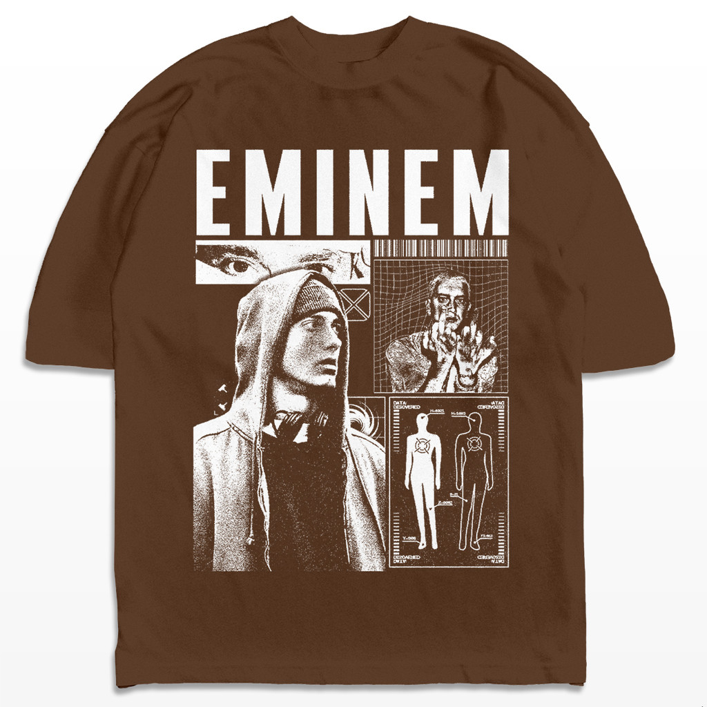 Camiseta Oversized Eminem Rapper Hip Hop Lançamento Streetwear Harajuku Aesthetic Camisa Unissex