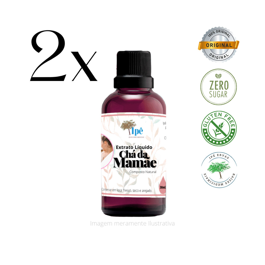 Chá da Mamãe – Extrato Liquido de Algodoeiro, Erva Doce, Funcho, Alfafa, Camomila 2 unidades em Oferta na Shopee