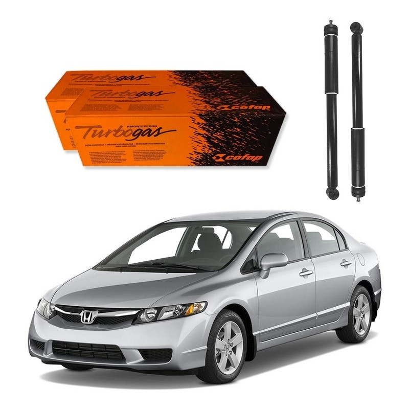 Par Amortecedor Traseiro New Civic 1.8 2006 A 2011 em Oferta na Shopee