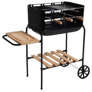 Churrasqueira A Carvão Portátil Esmaltada Califórnia Mor Com Rodas E Acessórios em Oferta na Shopee