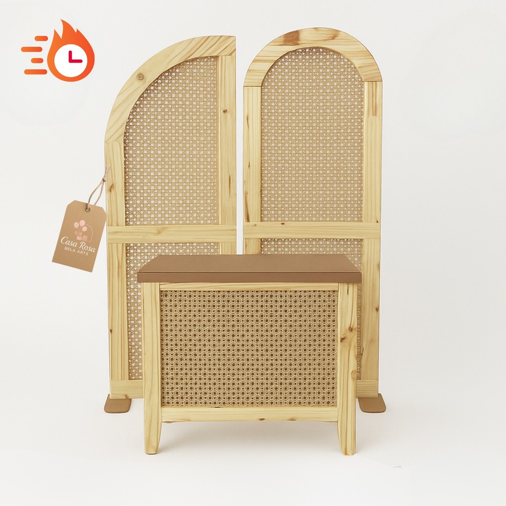 Kit Festa Provençal Conservação Painéis e Mesa Estilo Palha para Decorar Com Classe