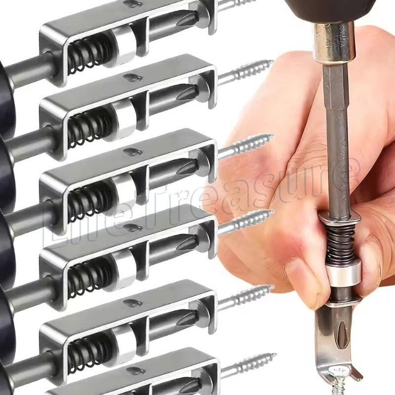 Suporte Para Bits De Chave De Fenda-Retentor De Parafuso Com Mola-Rebites Âncora De Aço Anti-Queda-Posicionador De Unhas