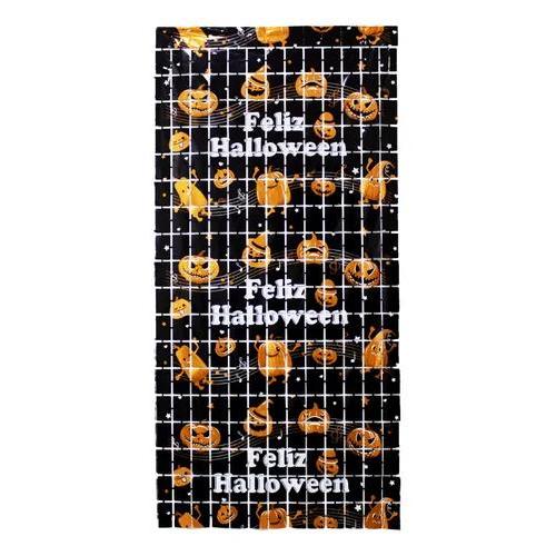 Cortina Metálica Feliz Halloween com Abóbora