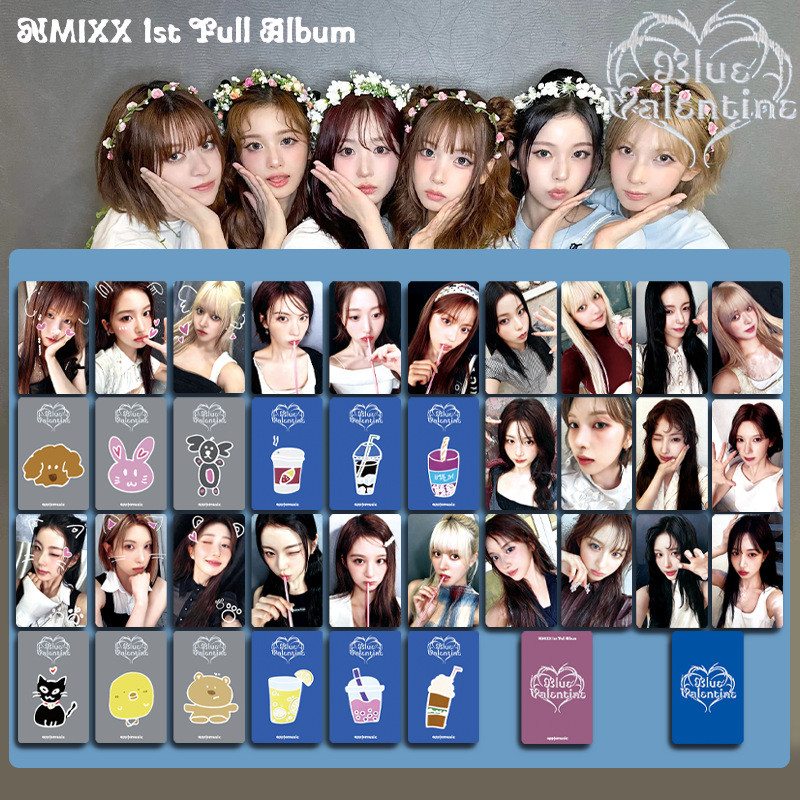 Kpop Idol NMIXX Blue Valentine Álbum Cartões Postais De Edição Especial Da Sorte Colecionador
