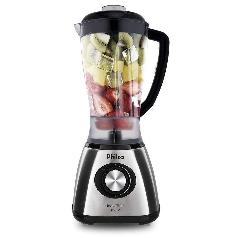 Liquidificador Philco Inox Filter 900W Preto 110V em Oferta na Shopee