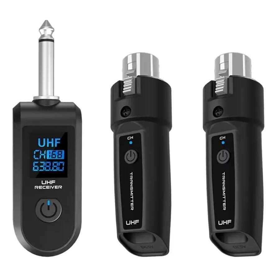 Kit XLR para Microfone – 2 Transmissores + 1 Receptor, Conexão de Áudio Estável e Sem Interferência