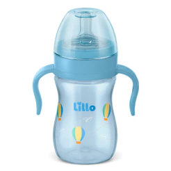 Mamadeira com Alça Super Evolution 240ml Azul - Lillo