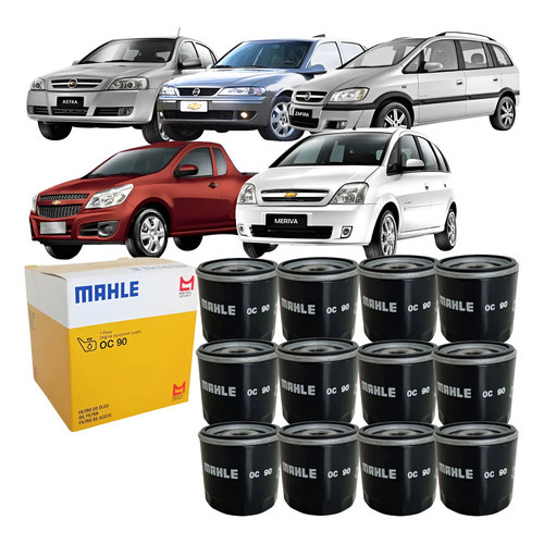 Kit 12 Filtros De Óleo Oc90 Agile Cobalt Celta Onix