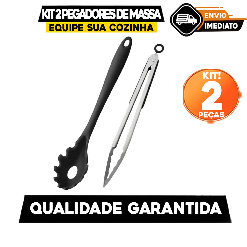 Kit Pegador De Macarrão Pegador De Silicone E Inox E Pegador De Silicone Macarrão Massas Utensilio De SIlicone
