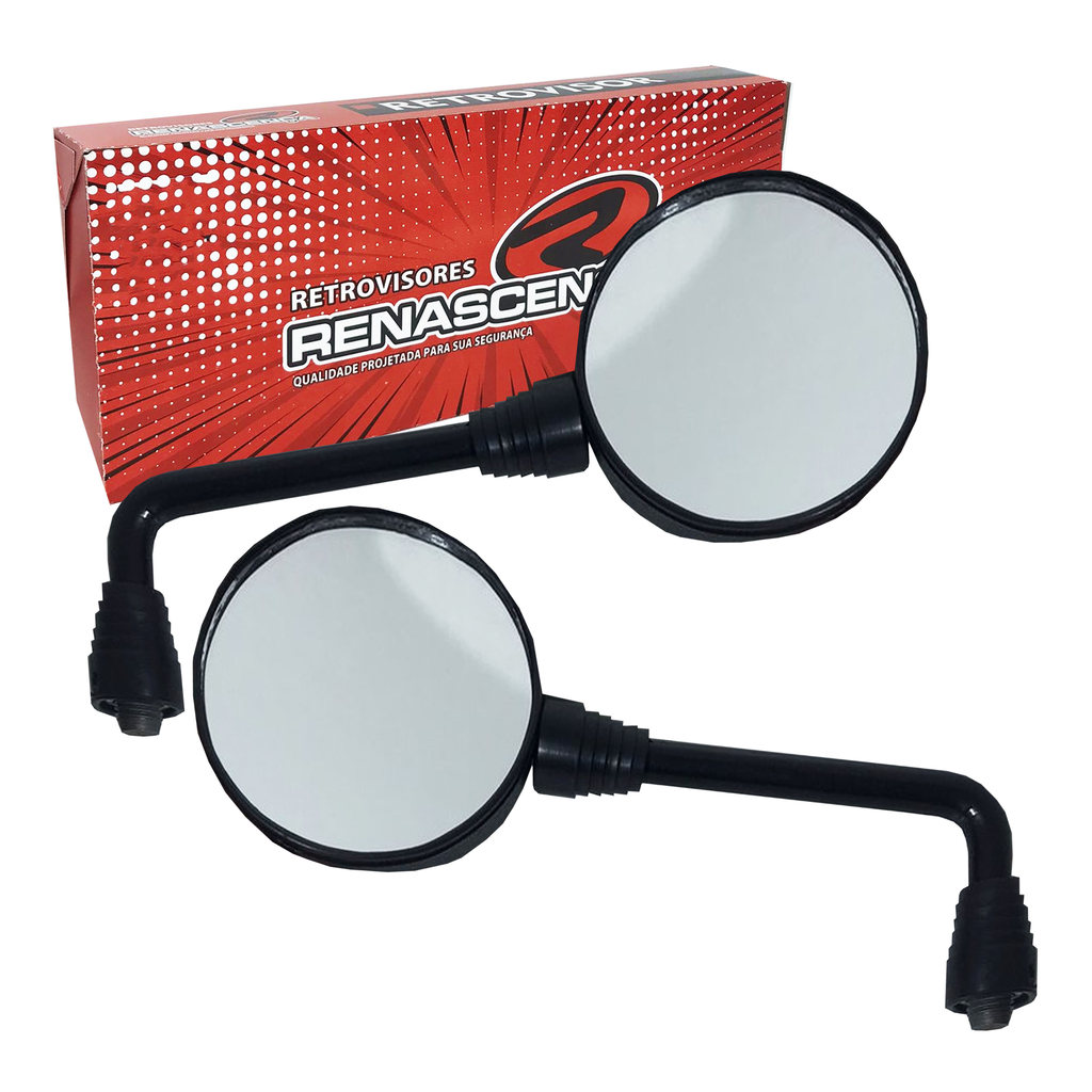 Retrovisor Bolinha Fixo Rosca Inversa Ybr 125 Factor 2009