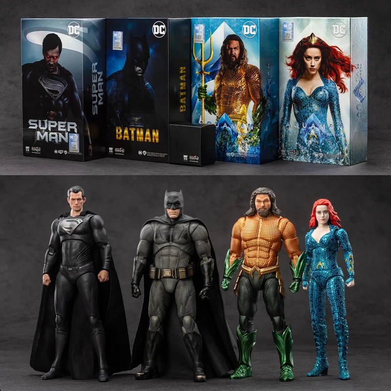 DC Liga Da Justiça Filme Estatuetas Ben Batman Aquaman Mera Black Superman Action Figure Brinquedos Coleção Modelos Pres