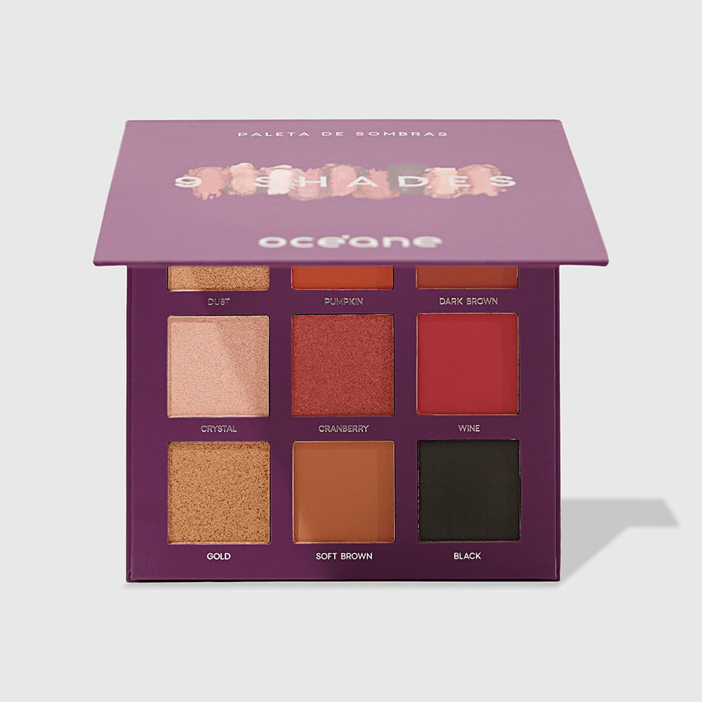 Paleta de Sombras - 9 Shades Océane Roxo 25g