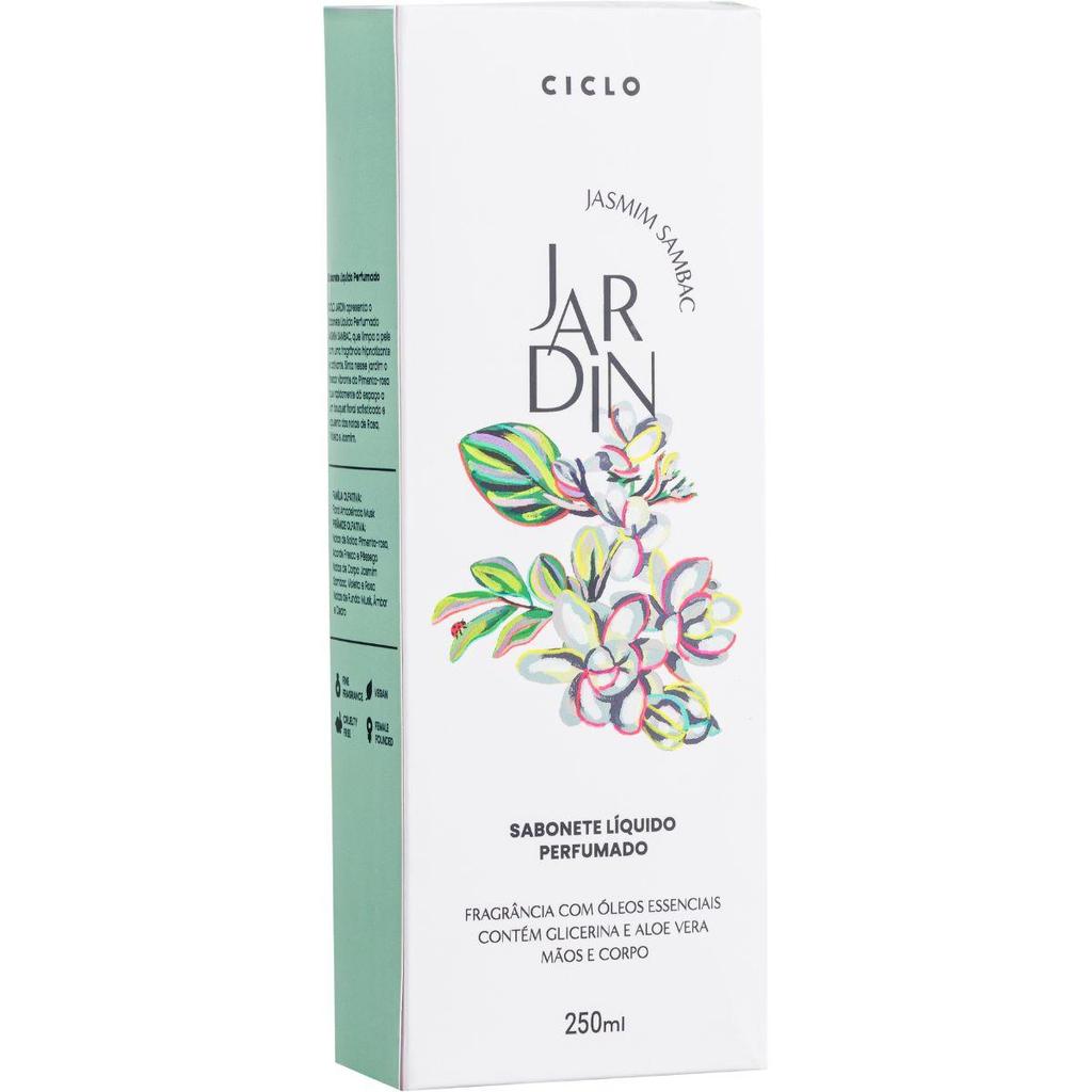 Sabonete Líquido Perfumado Jasmim Sambac 250ml Ciclo Cosmeticos Banheiro — imagem 2 de 2