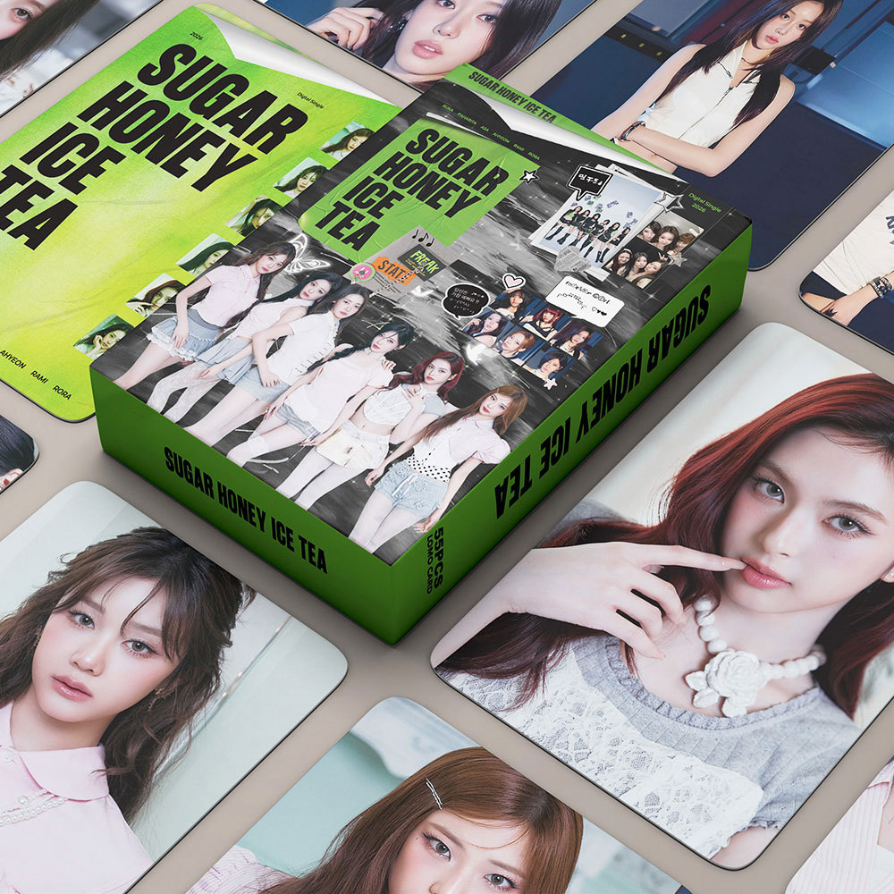 KPOP BABYMONSTER Photocard SUGAR HONEY ICE TEA Cartão de decoração de foto única 55 peças